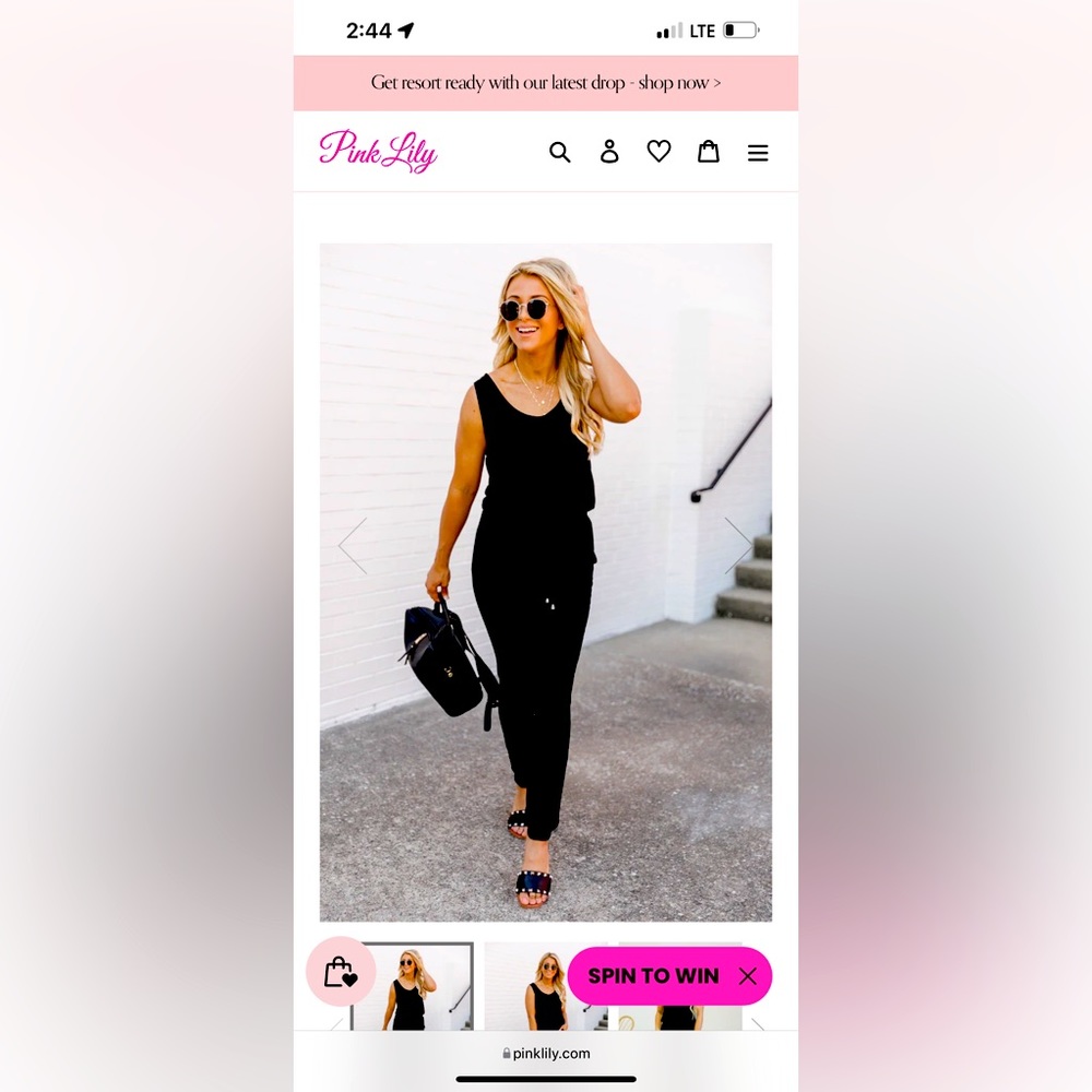 Black Pink Lilly Jumpsuit